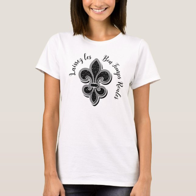Laissez Mardi Gras Fleur De Lis T-Shirt (Framsida)