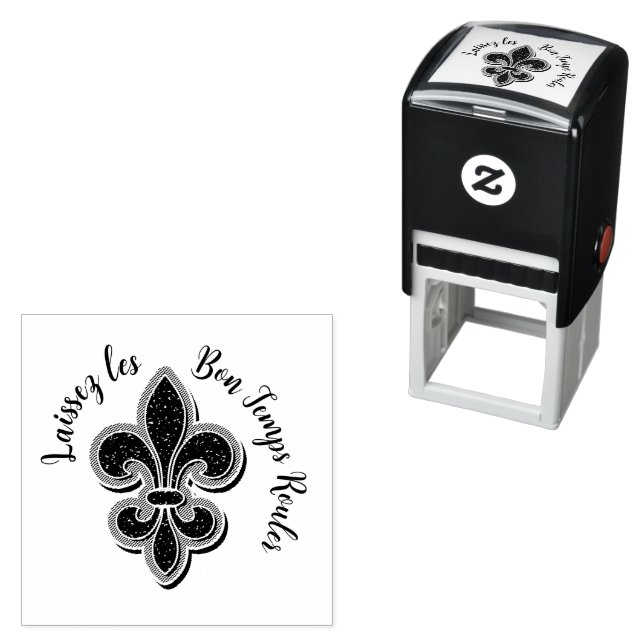 Laissez Mardi Gras Fleur De Lis T-Shirt Självfärgande Stämpel (In Situ)