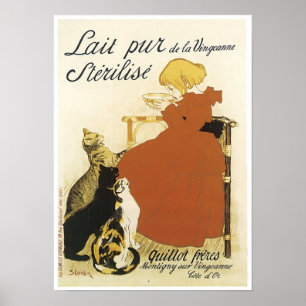 Lait pur de la Vingeanne Sterilize and - barn med Poster