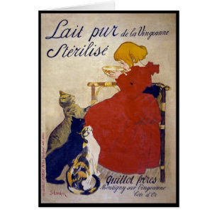 Lait purstérilisé de la Vingeanne, Steinlen Hälsningskort