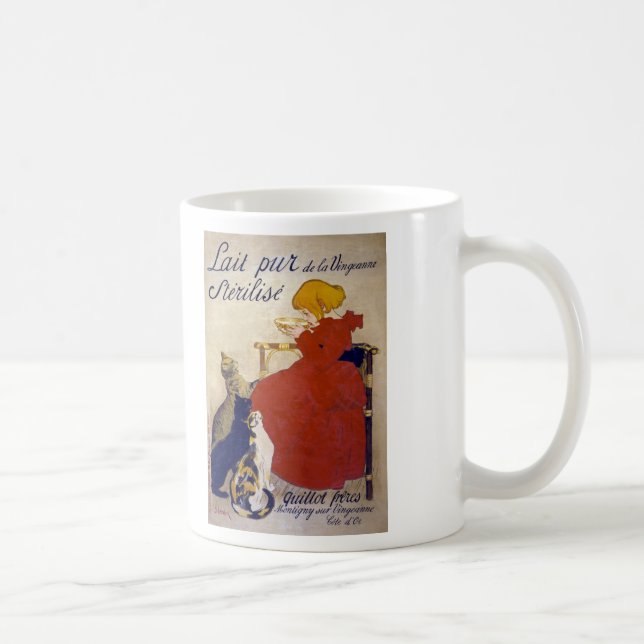 Lait purstérilisé de la Vingeanne, Steinlen Kaffemugg (Höger)