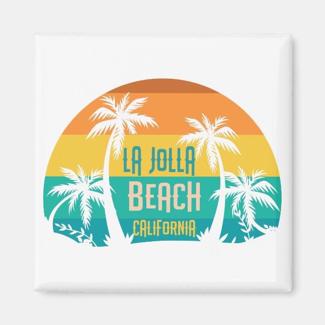 LaJolla Beach Retro Magnet (Framsidan)