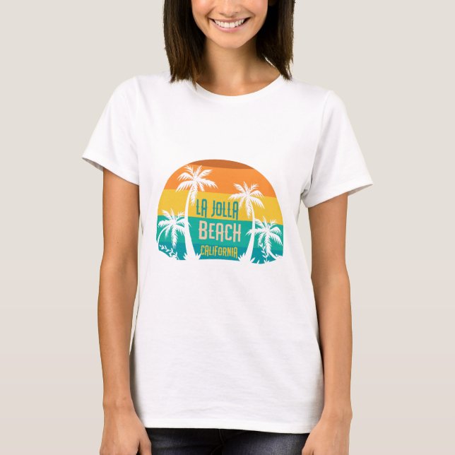 LaJolla Strand Retro T Shirt (Framsida)