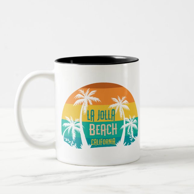 LaJolla Strand Retro Två-Tonad Mugg (Vänster)