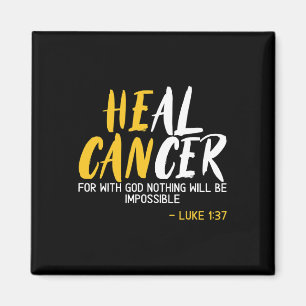 Läka Cancer Barncancer Medvetenhet Månad Stöd Magnet