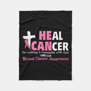 Läka Cancer Kristna Tro På Gud Bröstcancer Medvete Fleecefilt