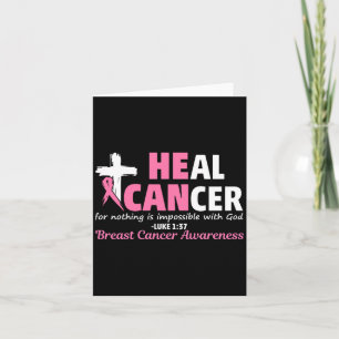 Läka Cancer Kristna Tro På Gud Bröstcancer Medvete Kort