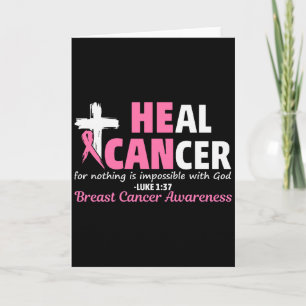 Läka Cancer Kristna Tro På Gud Bröstcancer Medvete Kort