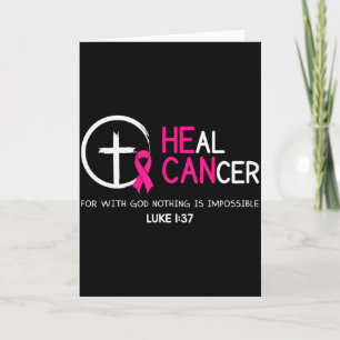 Läka Cancer Tro på Gud Kristna Bröstcancer Medvete Kort