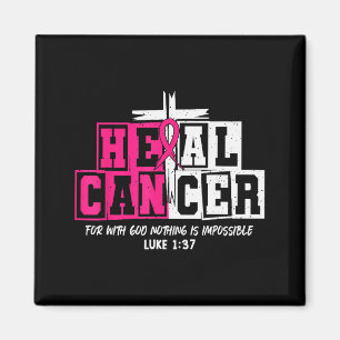 Läka Cancer Tro på Gud Kristna Bröstcancer Medvete Magnet
