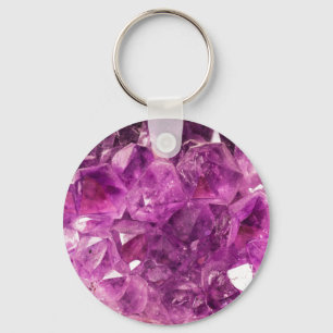 Läka den Amethyst gemstonen Nyckelring