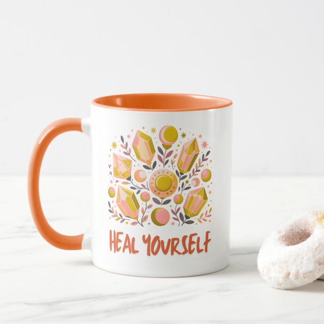 Läka Dig Själv Kombokopp - Celestial Crystal Set Mugg (Med munk)