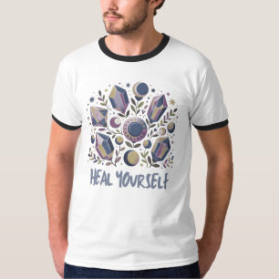 Läka Dig Själv Ringarmetee - Celestial Crystal Trö T Shirt