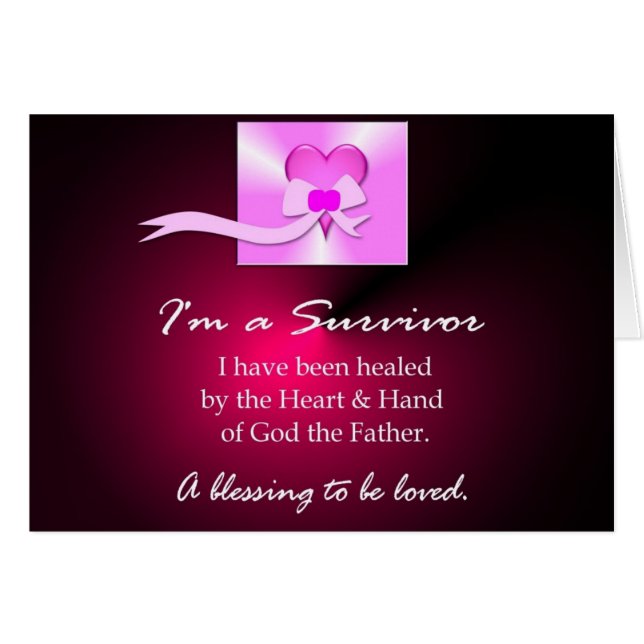 Läka för bröstcancer hälsningskort (Framsidan Horizontal)