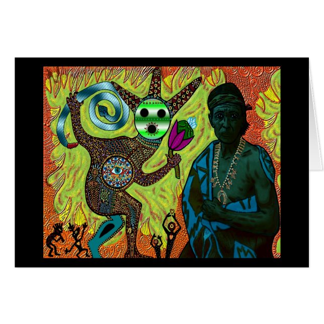 Läka för Peyote Hälsningskort (Framsidan Horizontal)