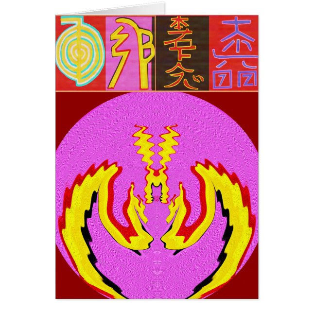 Läka för Reiki avstånd Hälsningskort (Framsidan)