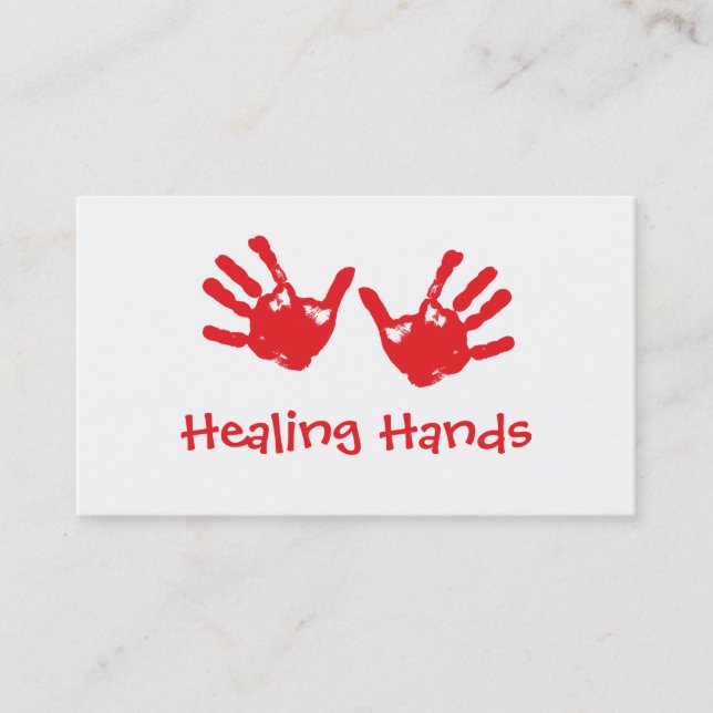 Läka händermassagen - Reiki Visitkort (Framsida)