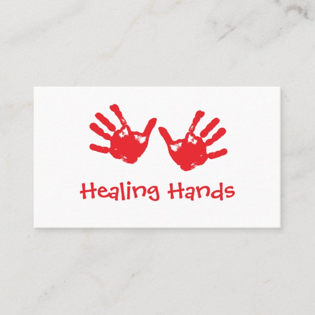 Läka händermassagen - Reiki Visitkort (Framsida)