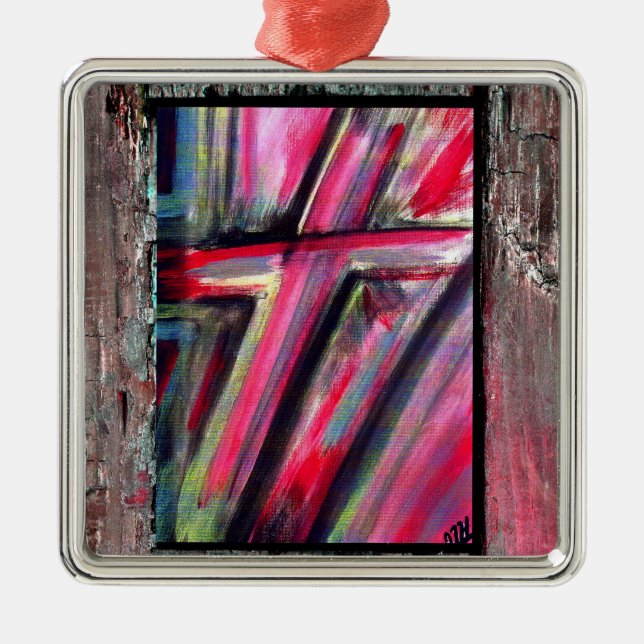 Läka kor julgransprydnad metall (Framsidan)