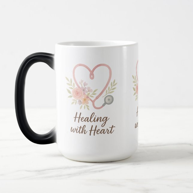 Läka med hjärta magisk mugg (Vänster)