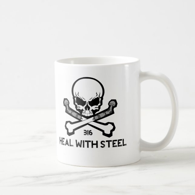 Läka med Steel.jpg Kaffemugg (Höger)