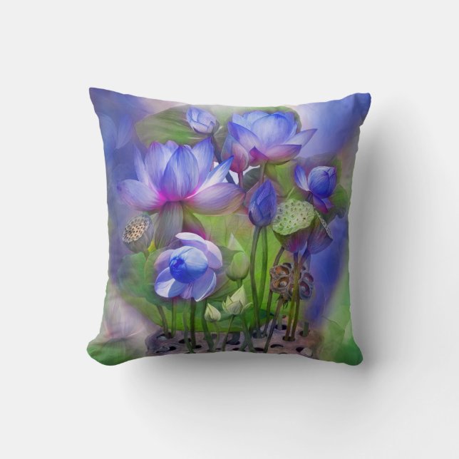 Läka ögaChakra för lotusblomma tredje konst kudde (Framsida)