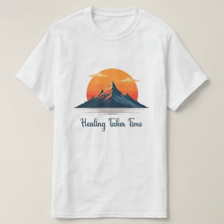 "Läka Tar Tid" Mountain Sunset T-Shirt |