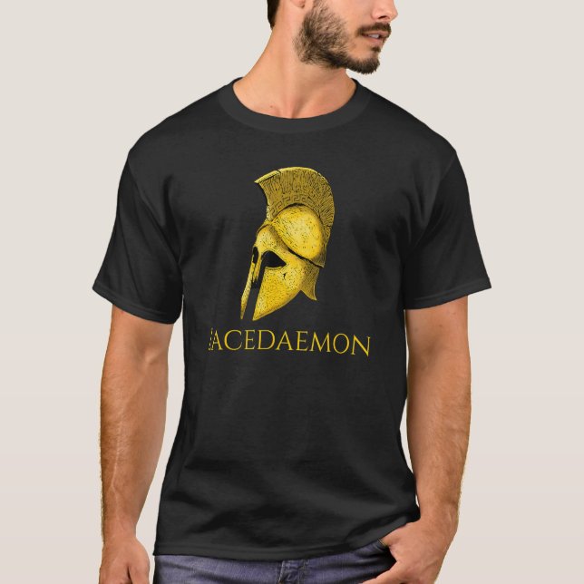 Lakadaemon Ancient Grekiska militärhistori Sparta T Shirt (Framsida)
