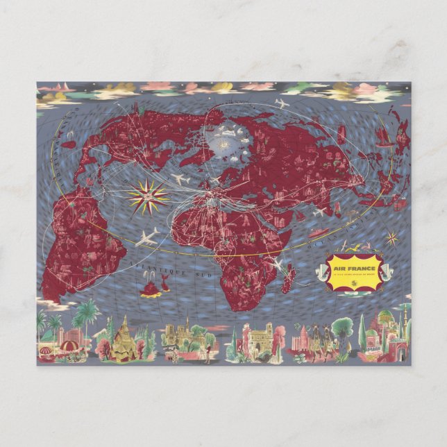 Lakan 1-8: Luft Frankrike Vykort (Framsida)