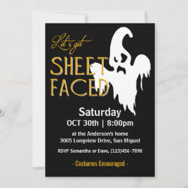 Lakan Faced Halloween fest Inbjudningar