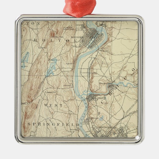 Lakan för 4 Springfield Julgransprydnad Metall (Framsidan)