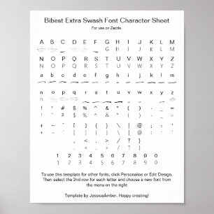 Lakan för bytetypsnitt för Bibest Extra för Zazzle Poster