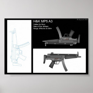 Lakan för statistik MP5 Poster