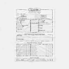 Lakan för tecken för rollleklek fleecefilt