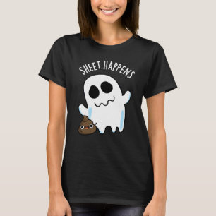 Lakan Happens Funny Ghost Pun Mörk BG T Shirt