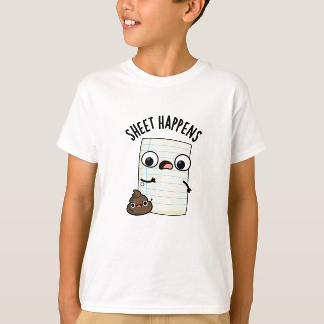 Lakan Happens Funny Papper Pun T Shirt (Framsida)