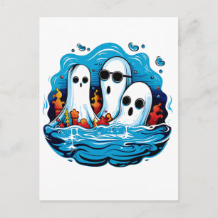 Lakan hotell spöken för Halloween Vykort