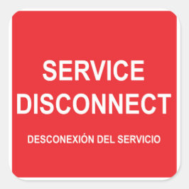 Lakan med sex etiketter för frånkoppling av tjänst