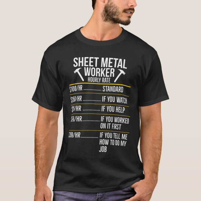 Lakan Metall-arbetares timtaxa för finstilt-skirt T Shirt (Framsida)