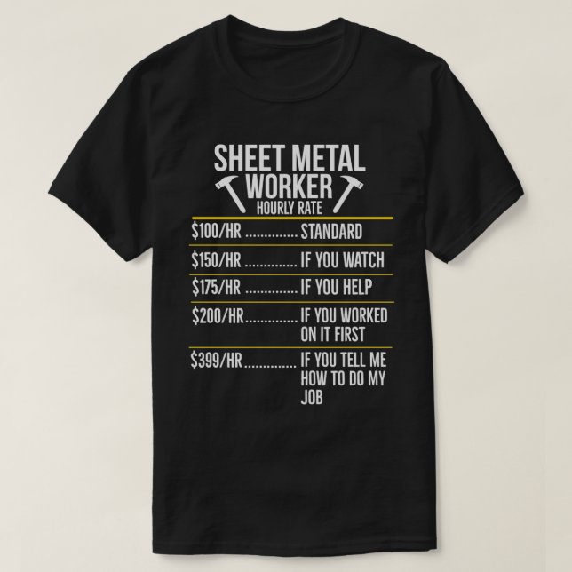 Lakan Metall, arbetares timtaxa för nuvärde T T Shirt (Design framsida)