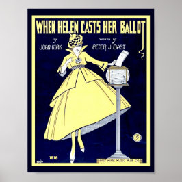 Lakan Music 1916 Cute Cover-kopia för kvinnor Poster