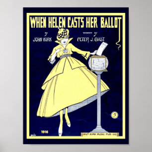 Lakan Music 1916 Cute Cover-kopia för kvinnor Poster