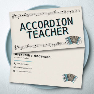 Lakan Music - Accordion Teacher Visitkort
