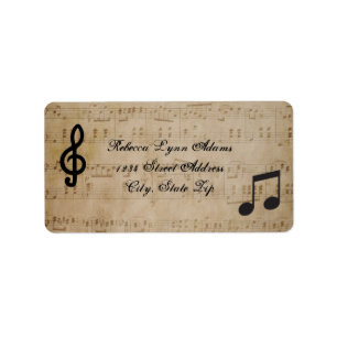 Lakan Music - Adressetikett