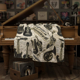 Lakan Music and Instruments Black/Guld ID481 Fleecefilt