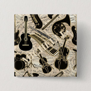 Lakan Music and Instruments Black/Guld ID481 Knapp