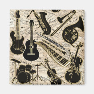 Lakan Music and Instruments Black/Guld ID481 Magnet