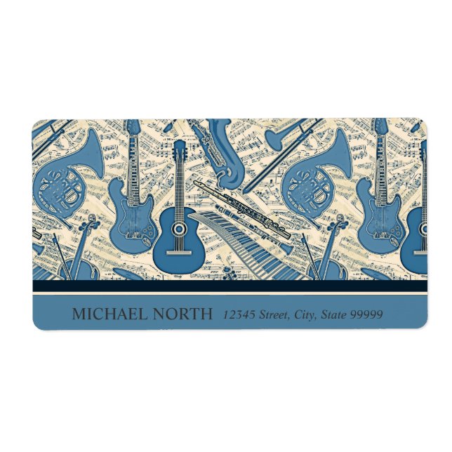Lakan Music and Instruments Blue/Ivory ID481 Fraktsedel (Framsidan)