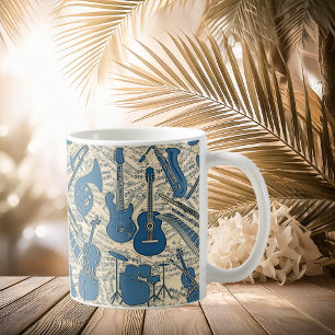 Lakan Music and Instruments Blue/Ivory ID481 Kaffemugg