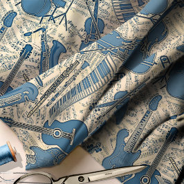 Lakan Music and Instruments Blue/Ivory ID481 Tyg